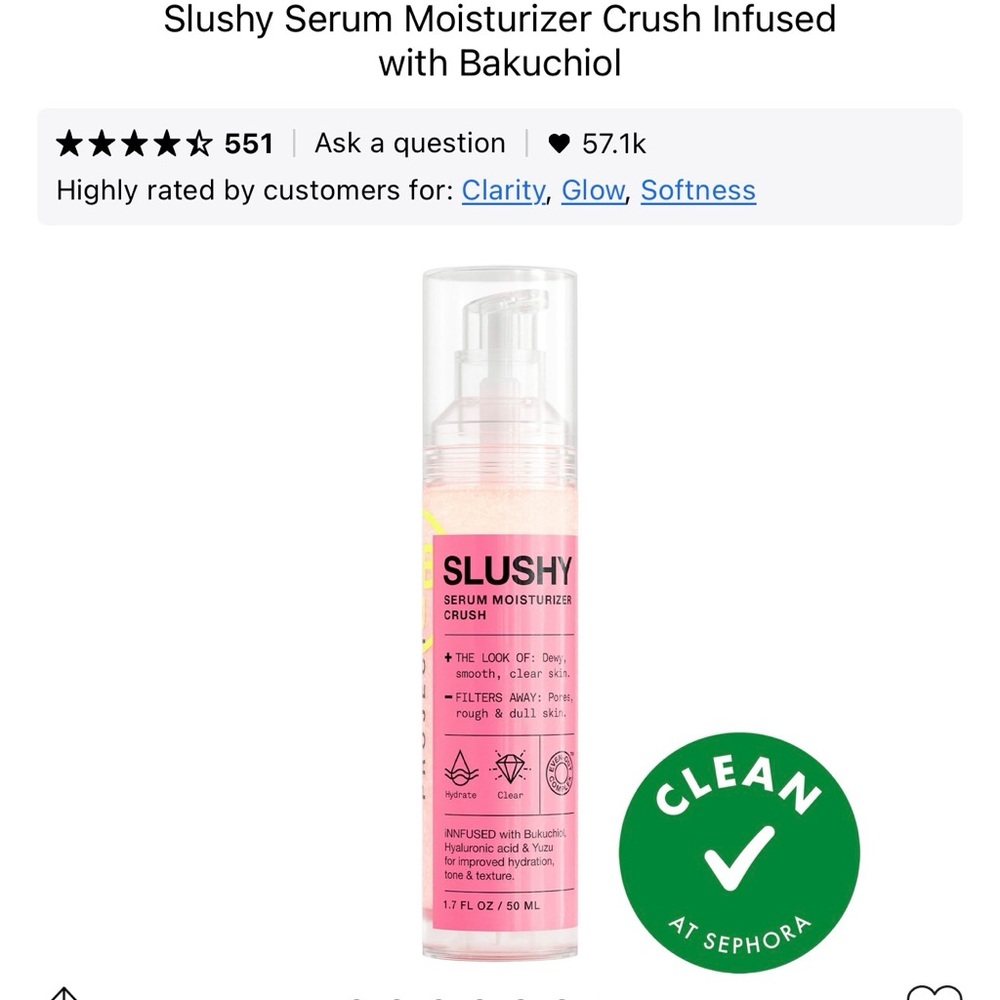 INNBEAUTY Project Slushy Serum Moisturizer Crush Infused with Bakuchiol